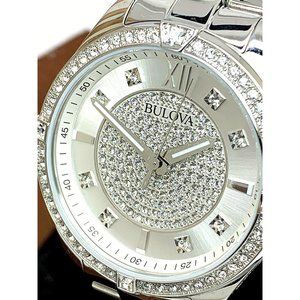 Bulova Women's Watch 96L236 Crystal Accent Quartz Stainless Steel Silver Tone